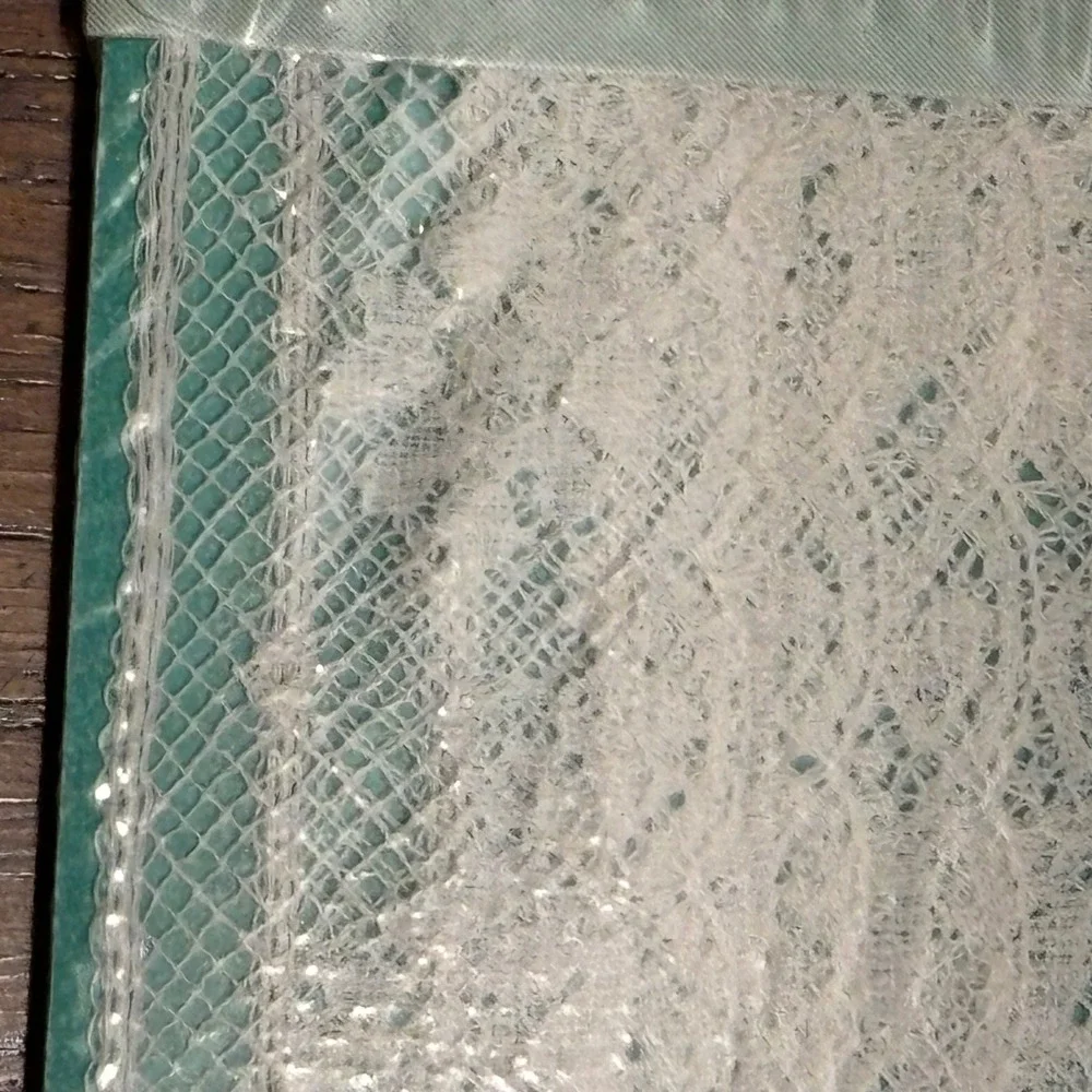 Vintage White Trimtex 100% Cotton Floral Mesh 1